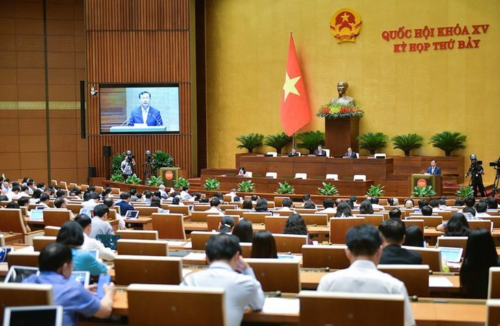 Quốc hội thông qua dự luật sửa đổi, bổ sung một số điều của Luật Đấu giá tài sản - Ảnh: GIA HÂN